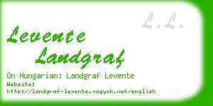 levente landgraf business card